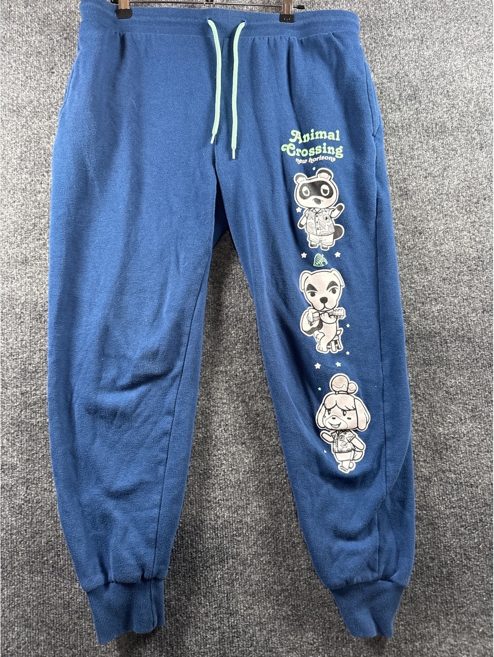 Animal Crossing New Horizons Jogger Sweatpants Mens XL Blue